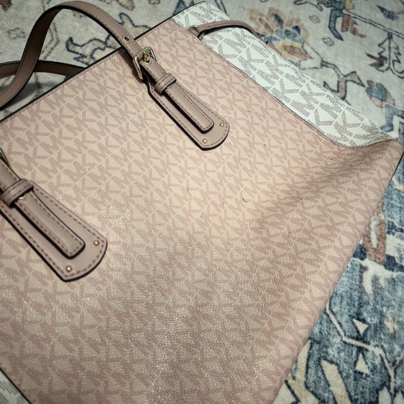 Michael Kors Pink and Cream Tote Bag - Picture 3 of 8